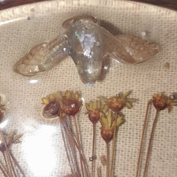 Vintage Lucite Floral and Bird Trivet - Picture 3 of 4